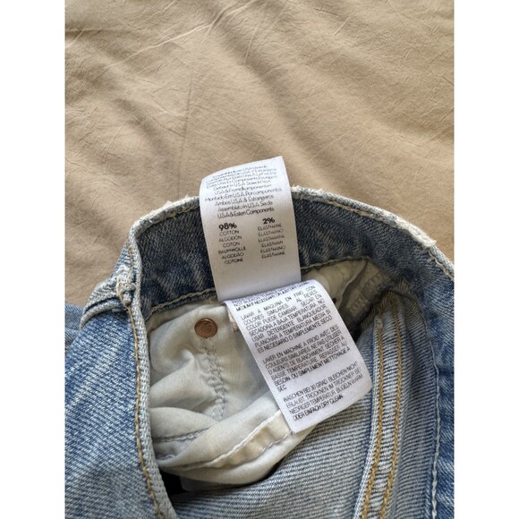 Mother Superior Womens 27 Blue Denim Distressed The Sinner Jeans Crop Frayed - Picture 12 of 12